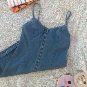 Wild Honey Denim Zipper Dress